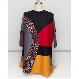 Oo Lala Colorful Graphic Women’s Top Sir S/m Artsy Print GUC